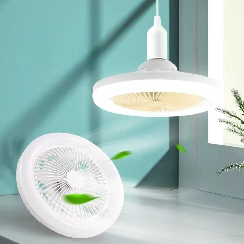 Ventilador de techo giratorio 3 en 1 con control remoto, lámpara de iluminación, para dormitorio y sala de estar.